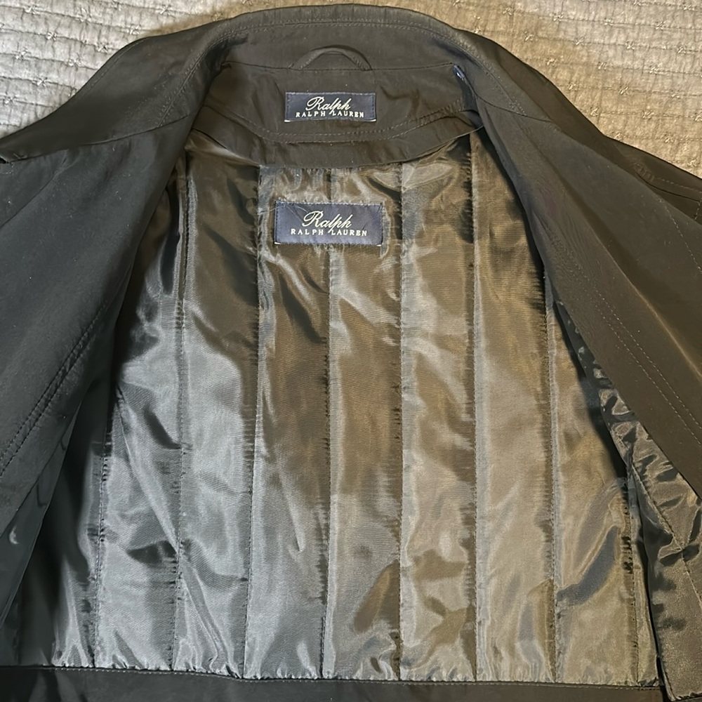 XL Ralph Lauren Long Black Trench Coat
